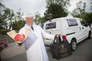 Bodnant butchery manager Jason Fraser with the company’s van, which will be delivering fresh meat from North Wales to Gordale Garden Centre, Burton, as well as direct to customers' homes in the Wirral