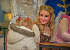 Cinderella (Laura Gregory) meets 3 year old Olivia Louise Mather (St Helens).
