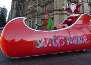 Santa’s sleigh, driven by his Elf Chauffeur, will be touring Golden Square every weekend in December plus Dec 21- 23.