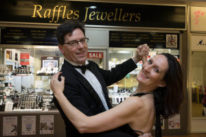 Keighley jeweller Liam McQuaid from Airedale Shopping Centre and his wife Anna are taking part in a Strictly Come Dancing style charity contest with Martin House Children’s Hospice in memory of their baby son Niall