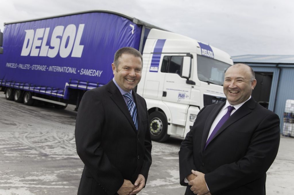 Simon Walker (left) and Tony Parry, joint managing directors of parcels and pallets delivery firm Delsol, which operates across Cheshire and the north west